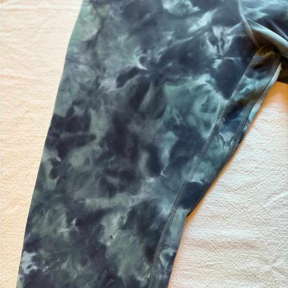 lululemon athletica Black and Charcoal Tie-Dye High-Rise Leggings